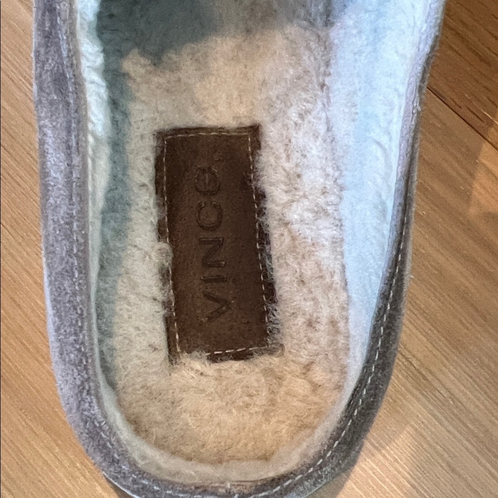 Women’s Suede Slip-On Mules - Grayge suede & shearling inside size 7.5 - Picture 5 of 8